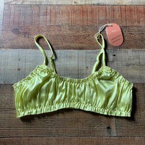 Moxy Intimates Womens Bralet in Yellow -L